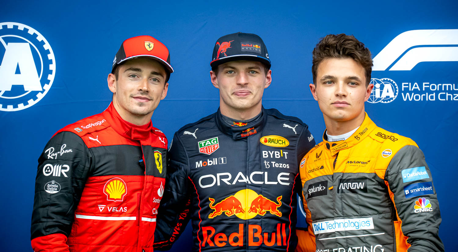 Charles Leclerc, Max Verstappen and Lando Norris, Emilia Romagna Grand Prix, 2022