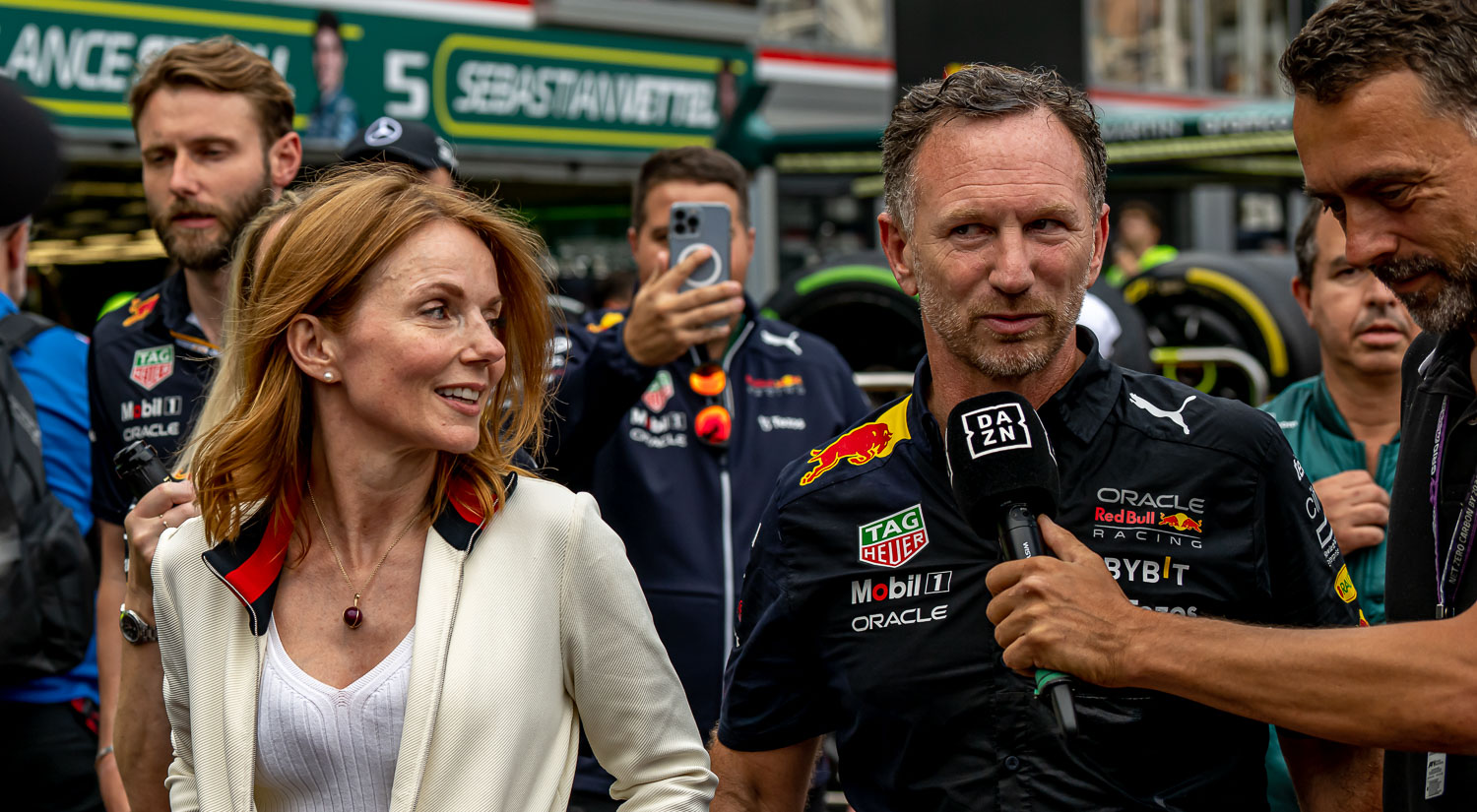 Geri Halliwell and Christian Horner, Circuit de Monaco, 2022