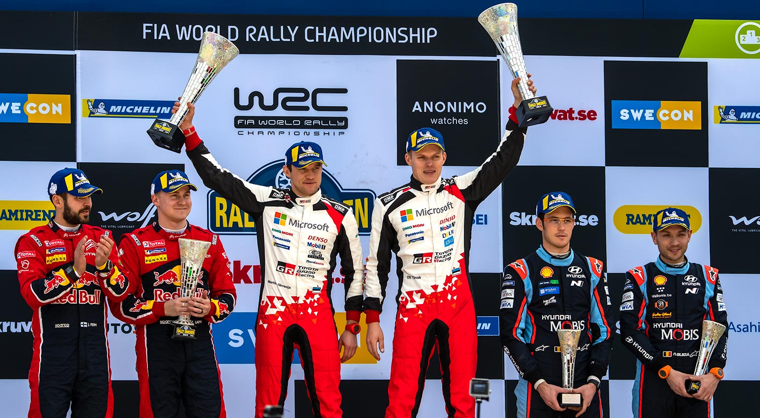 Ott Tänak	& Martin Järveoja - Toyota Yaris, Torsby, Sweden, 2019